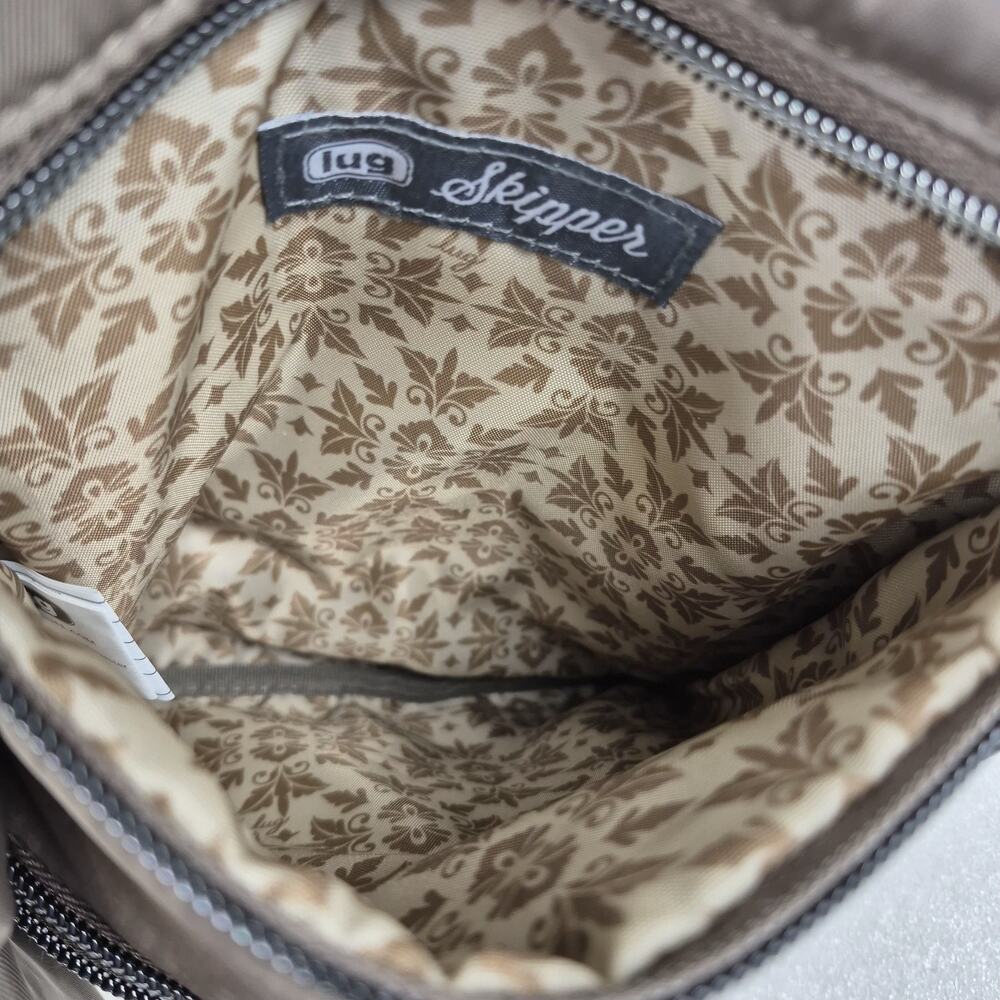 Lug Skipper Crossbody Bag RFID Quilted Purse Taupe Brn Adjustable Casual Travel - Picture 6 of 11
